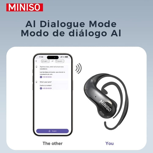 AI Language Translator Earbuds with LCD Screen – Real-Time 144-Language Translation for Travel & Business
